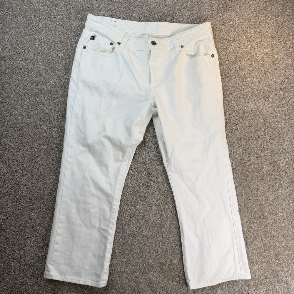 Polo Jeans Company Ralph Lauren Kelly Cropped Jeans Womens 10 White Denim Pants